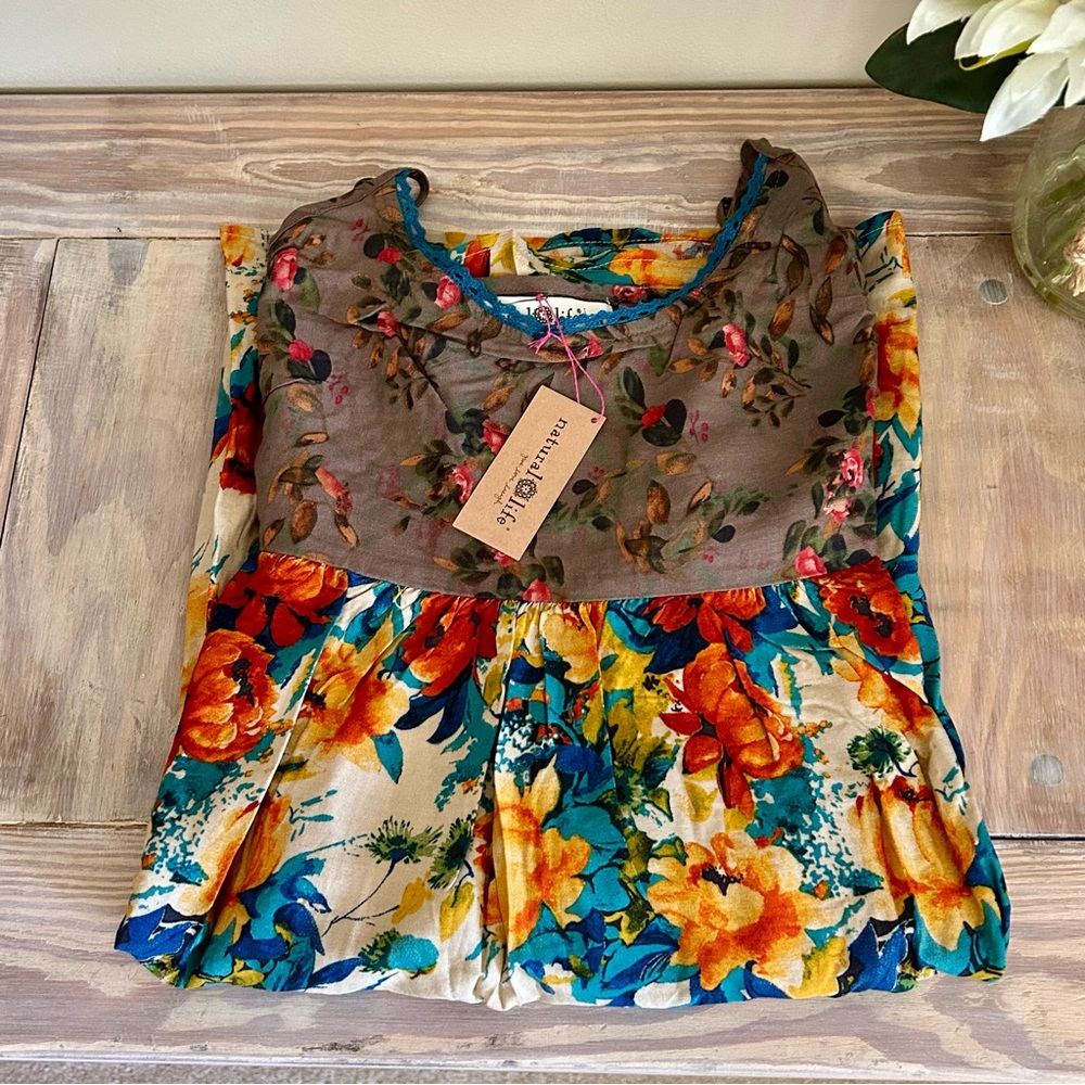 Natural Life Floral Mixed Print Mini Dress 🆕
